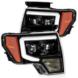 AlphaRex For Ford F-150 2009-2014 Projector Headlight PRO-Series Gloss Black | Plank Style,w/Activation Light/Seq Signal (TLX-arx880116-CL360A70)
