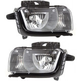 For Chevy Camaro Headlight 2010 11 12 2013 Pair Driver and Passenger Side Halogen Type GM2502346 | 22959917 (PLX-M0-20-9100-00-CL360A55)