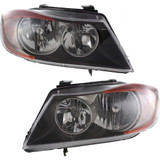 For BMW 325i Sedan Headlight 2006 2007 2008 Pair Driver and Passenger Side Halogen For BM2502133 | 63 11 6 942 725 (PLX-M0-20-6976-00-CL360A56)