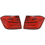 For BMW 320i / 328i / 335i Tail Light Assembly 2012 13 14 2015 Driver and Passenger Side Pair / Set | Outer | Sedan | BM2804104 + BM2805104 | 63217313039 + 63217313040 (PLX-M0-USA-REPB730176-CL360A70)