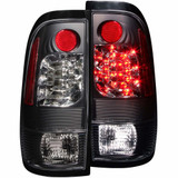 ANZO For Ford F-250 1997 1998 1999 Tail Lights LED Black | (TLX-anz311027-CL360A74)