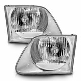 ANZO For Ford F-150/Expedition 1997-2003 Crystal Headlights Chrome | (TLX-anz111030-CL360A70)