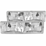 ANZO For GMC C1500/C2500 1988-1998 Crystal Headlights Chrome | (TLX-anz111004-CL360A85)