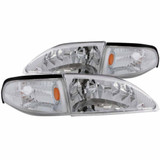 ANZO For Ford Mustang 1994-1998 Crystal Headlights Chrome | (TLX-anz121262-CL360A70)