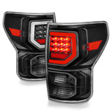 ANZO For Toyota Tundra 2007-2013 Tail Lights LED Black Housing Clear Lens G2 | w/C Light Bars (TLX-anz311386-CL360A70)