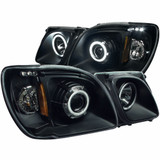 ANZO For Lexus LX470 1998-2007 Projector Headlights w/ Halo Black (CCFL) | (TLX-anz111170-CL360A70)