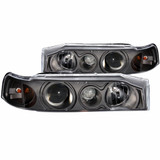 ANZO For Honda Accord 1990 1991 1992 1993 Projector Headlights w/ Halo Black 1pc | (TLX-anz121048-CL360A70)