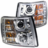 ANZO For Chevy Silverado 1500 2007-2013 Projector Headlights w/ U-Bar Chrome | (TLX-anz111282-CL360A71)