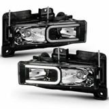 ANZO For Chevy C1500/C2500 Suburban1992-1999 Crystal Headlights Light Bar Pair | 111498 (TLX-anz111498-CL360A71)