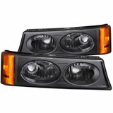 ANZO For Chevy Silverado 2500 2003 2004 Parking Lights Euro Black | (TLX-anz511036-CL360A75)