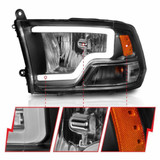 ANZO For Dodge Ram 2500/3500 2010 Crystal Headlights w/ Light Bar Black Housing | (TLX-anz111515-CL360A71)