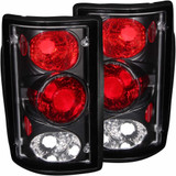 ANZO For Ford E-350 Econoline Club Wagon 1995-2002 Tail Lights Black | (TLX-anz211051-CL360A76)