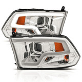 ANZO For Dodge Ram 1500 09-18 Plank Style Projector Headlights Chrome w/ Halo | 111405 (TLX-anz111405-CL360A70)
