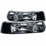 ANZO For Chevy Tahoe 2000-2006 Crystal Headlights Black | (TLX-anz111155-CL360A70)