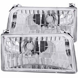 ANZO For Ford Bronco 1992 93 94 95 1996 Crystal Headlights Chrome | (TLX-anz111247-CL360A72)