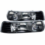 ANZO For Chevy Suburban 1500 2000-2006 Crystal Headlights Black | (TLX-anz111155-CL360A72)