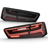 ANZO For Audi S6 2013 14 15 2016 LED Tail Light Black Housing Smoke Lens 4 pcs | Sequential Signal (TLX-anz321351-CL360A71)