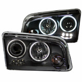 ANZO For Dodge Charger 2006-2010 Projector Headlights w/ Halo Chrome CCFL | (TLX-anz121218-CL360A70)