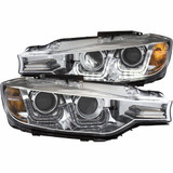 ANZO For BMW 328i/335i/320i xDrive 13-15 Projector Headlights w/ U-Bar Chrome | 121505 (TLX-anz121505-CL360A71)