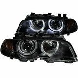 ANZO For BMW 335i 2007 2008 Projector Headlights w/ Halo Black | (TLX-anz121269-CL360A75)