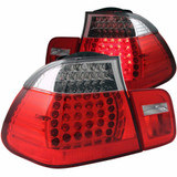 ANZO For BMW 330i 2002 2003 2004 2005 Tail Lights LED Red/Clear | (TLX-anz321096-CL360A71)