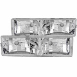 ANZO For GMC K1500/K2500 Suburban 1992-1999 Crystal Headlights Chrome w/o Bulbs | (TLX-anz111136-CL360A88)