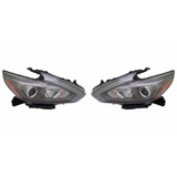 For Nissan Altima SR Headlight 2016 2017 2018 Black Halogen CAPA (CLX-M0-20-9788-90-9-CL360A55-PARENT1)