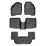 WeatherTech Floor Liners For Ford Explorer 2015 - Front Middle & Rear - Black | (TLX-wet447041-44359-2-3-CL360A70)