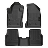 Husky Liners For Jeep Compass 2017-2020 Floor Liners Weatherbeater Front | 2nd Seat | Black (TLX-hsl95681-CL360A70)