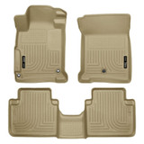 Husky Liners For Honda Accord 2013 Floor Liners WeatherBeater Front Tan 2nd Seat | (4-Door Sedan Only) (TLX-hsl98483-CL360A70)