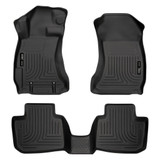 Husky Liners For Subaru XV Crosstrek 2013-2015 Floor Liners WeatherBeater | Combo | Front | 2nd Row | Black (TLX-hsl99801-CL360A72)