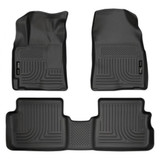 Husky Liners For Pontiac Vibe 2009 2010 Floor Liners WeatherBeater Combo | (FWD) | Black (TLX-hsl98531-CL360A71)