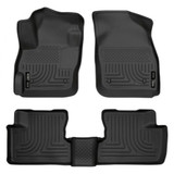 Husky Liners For Mazda 3 2010-2013 Floor Liners WeatherBeater Series Combo Black | (TLX-hsl98631-CL360A70)