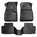 Husky Liners For Ford Fiesta 2011-2019 Floor Liners WeatherBeater Combo | Black | (TLX-hsl98751-CL360A70)