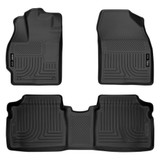 Husky Liners For Toyota Prius 2010-2014 WeatherBeater Floor Liners Combo Black | (TLX-hsl98921-CL360A70)
