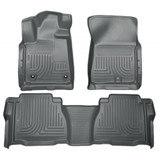 Husky Liners For Toyota Tundra 2012 2013 WeatherBeater Floor Liners Gray | Front & 2nd Seat (TLX-hsl99592-CL360A70)