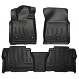Husky Liners For Toyota Tundra 2012 2013 WeatherBeater Floor Liners Black | Front & 2nd Seat (TLX-hsl99591-CL360A70)