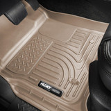 Husky Liners For Ford F-250/F-350 Super Duty 2012-2016 Floor Liner WeatherBeater | Combo | Crew Cab | Tan | (w/o Manual Trans Case) (TLX-hsl99713-CL360A70)