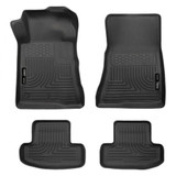 Husky Liners For Ford Mustang 2010-2014 WeatherBeater Floor Liners Combo Black | (TLX-hsl98371-CL360A70)
