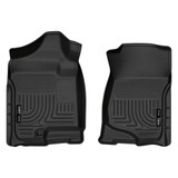 Husky Liners For Chevy Silverado 2500 HD Classic 2007 Weatherbeater Floor Liners | Front Seat Black (TLX-hsl18201-CL360A77)