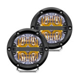 Rigid-Industries Fog Light Drive Beam LED Off-Road 360-Series | 4in | Amber Backlight | Pair