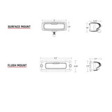 Rigid-Industries Flood Diffused Beam Lights | LED | Flush Mount | SR-Q Series | 60 Degree Lens | White | Set of 2