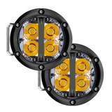 Rigid-Industries Fog Light Spot Beam LED Off-Road 360-Series | 4in | Amber Backlight | Pair