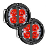 Rigid-Industries Fog Light Spot Beam LED Off-Road 360-Series| 4in | Red Backlight | Pair
