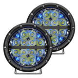Rigid-Industries Off Road Fog Light Spot Beam | Pair | 360-Series | 6in | LED | Blue Backlight