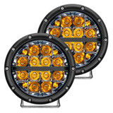 Rigid-Industries Off Road Fog Light Spot Beam | Pair | 360-Series | 6in | LED | Amber Backlight
