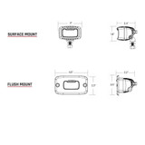 Rigid-Industries Diffused Beam Light | SR-M Series | LED | 60 Degree Lens