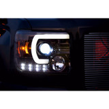 Recon Projector Headlights For GMC Sierra 2500/3500 HD 2015-2019 Driver or Passenger Side | 3rd Gen | Smoke/Black