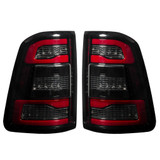 Recon Tail Lights For Ram 1500 2019 2020 2021 | Halogen | Smoked Lens | w/ Scanning Amber Turn Signal