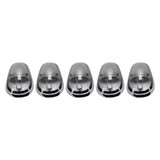 Recon Cab Roof Lights For Dodge Ram 1500/2500/3500 2003-2018 Clear Lens | LED Bulbs w/ Wiring | 5 Piece | Chrome Base Amber